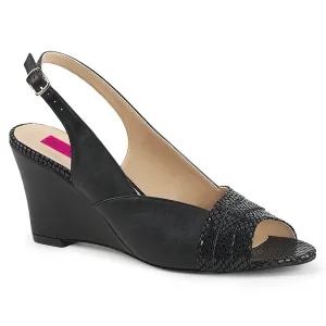 3" Slingback Wedge Peep Toe Sandal*