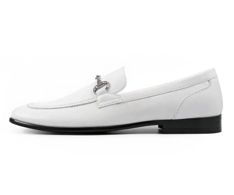 Amali Marco White Men’s Vegan Leather Loafers