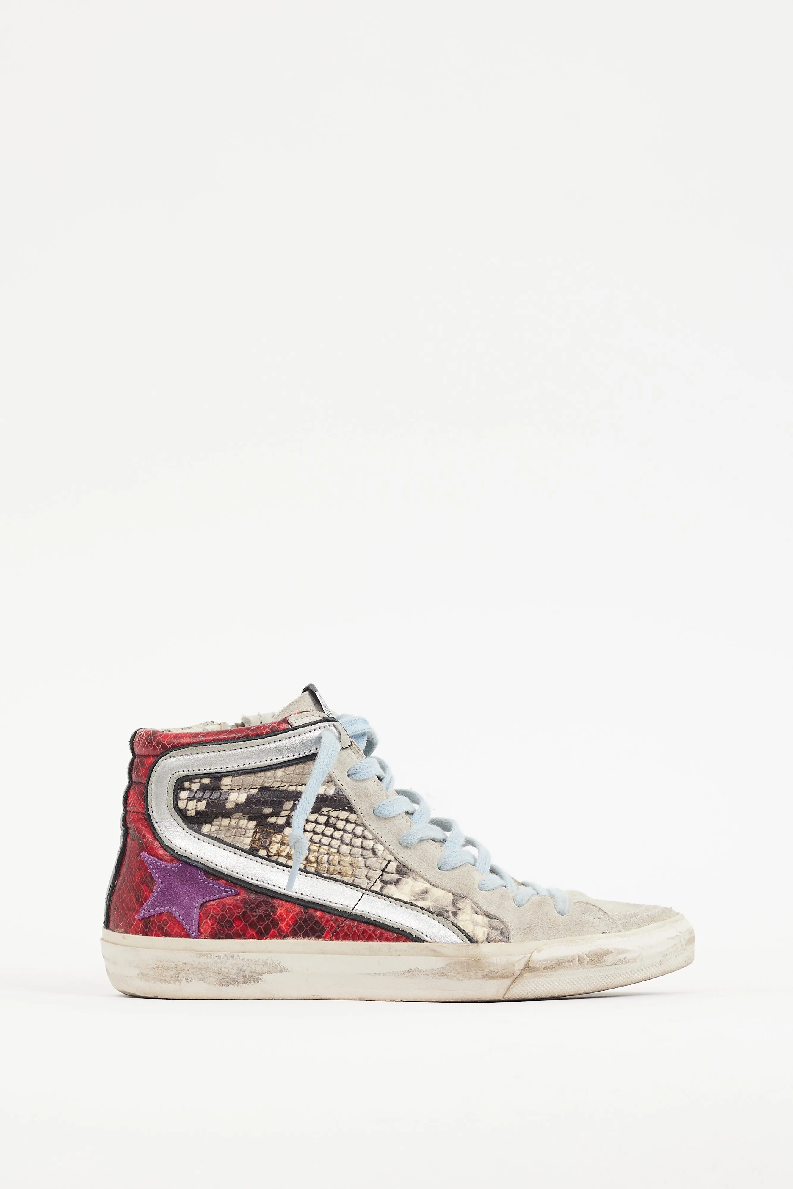 Beige & Multicolour Textured Slide Sneaker