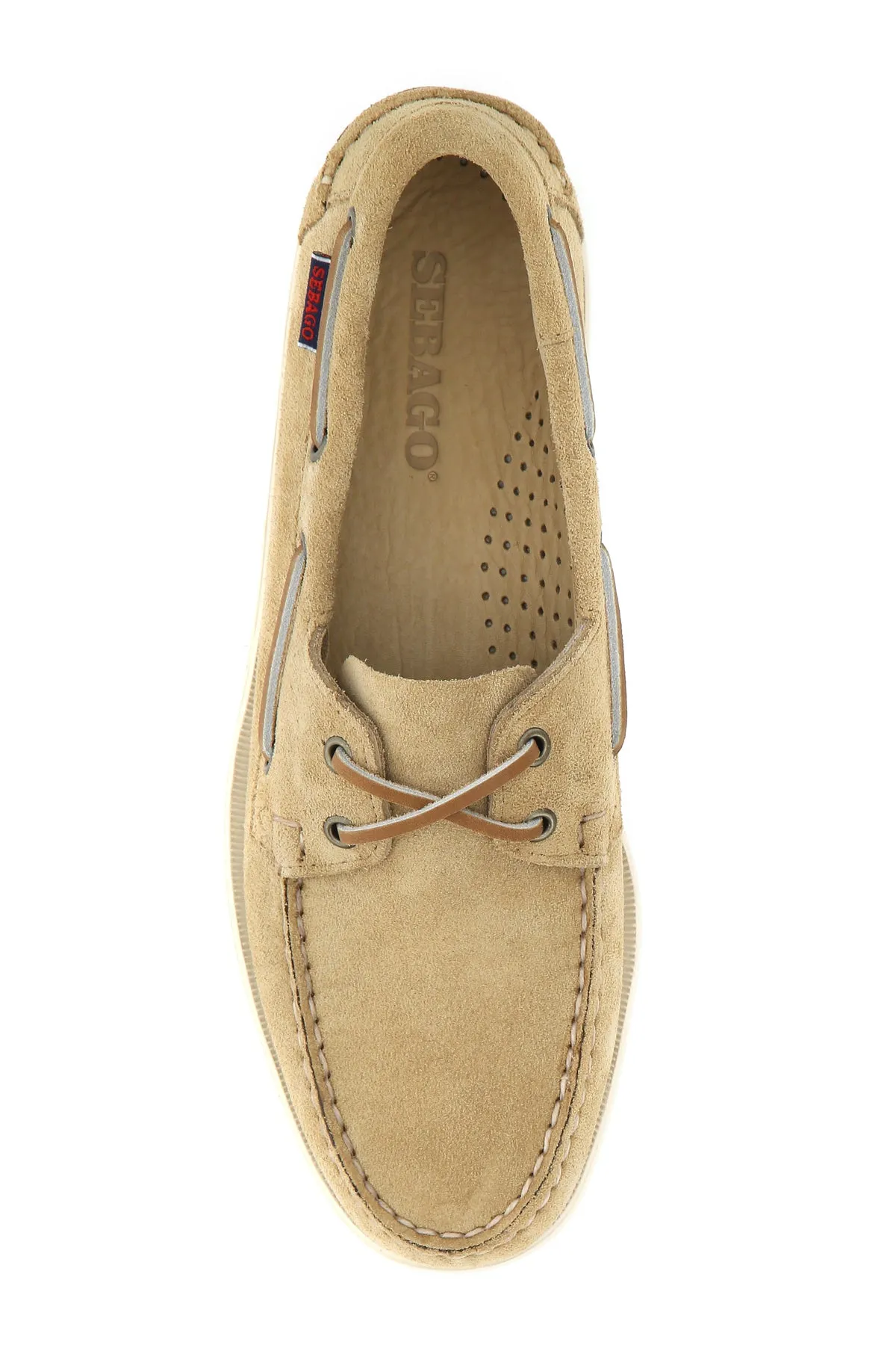 Beige suede Portland loafers