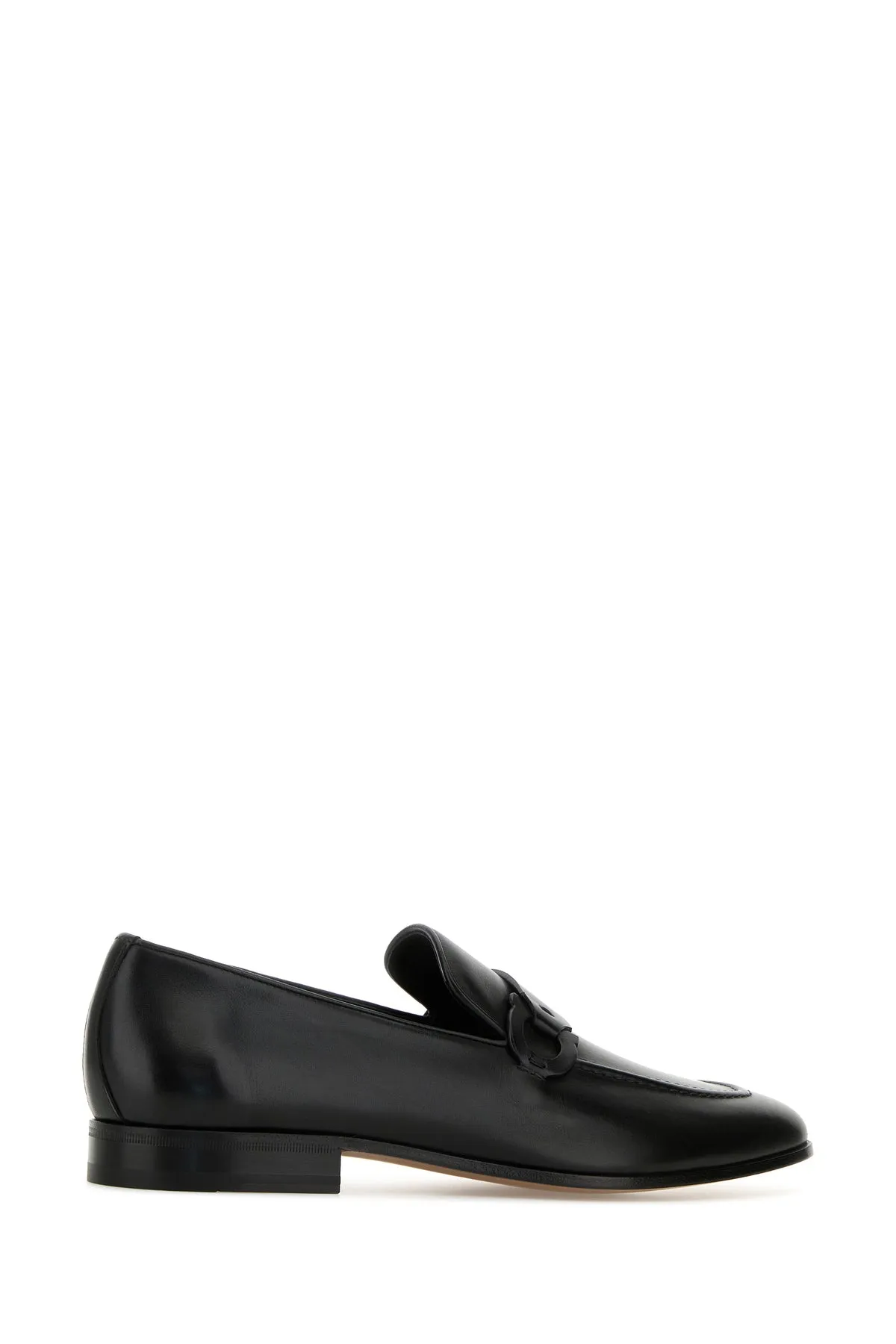 Black leather Bonny loafers