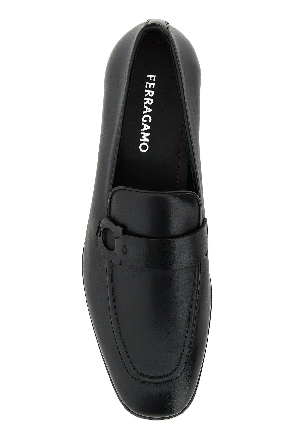 Black leather Bonny loafers