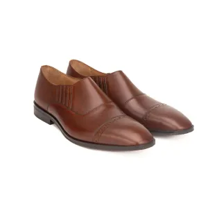 Brown Lazyman Toecap Loafers
