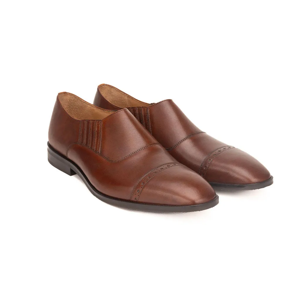 Brown Lazyman Toecap Loafers