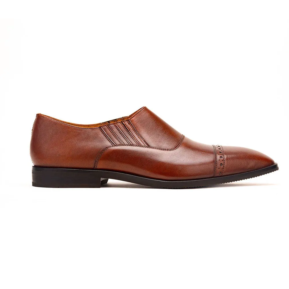 Brown Lazyman Toecap Loafers