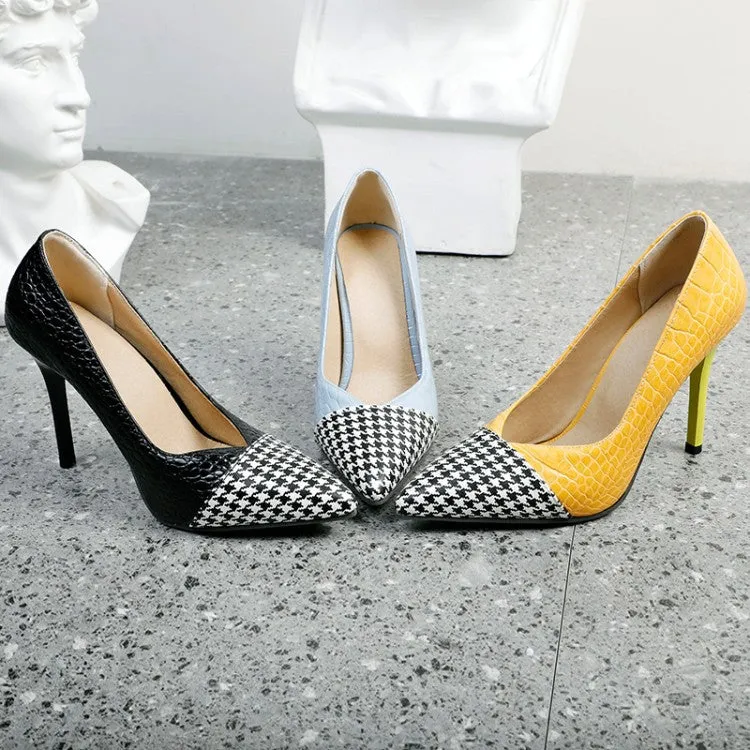 Color Matching Pointed High Heel Shoes