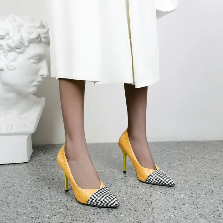 Color Matching Pointed High Heel Shoes