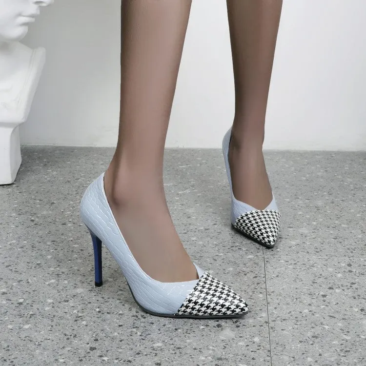 Color Matching Pointed High Heel Shoes