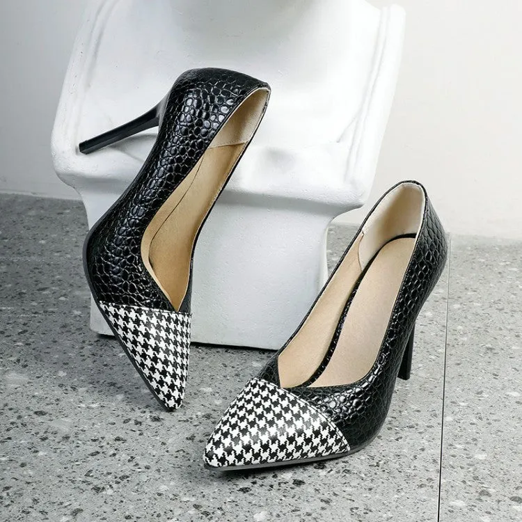 Color Matching Pointed High Heel Shoes