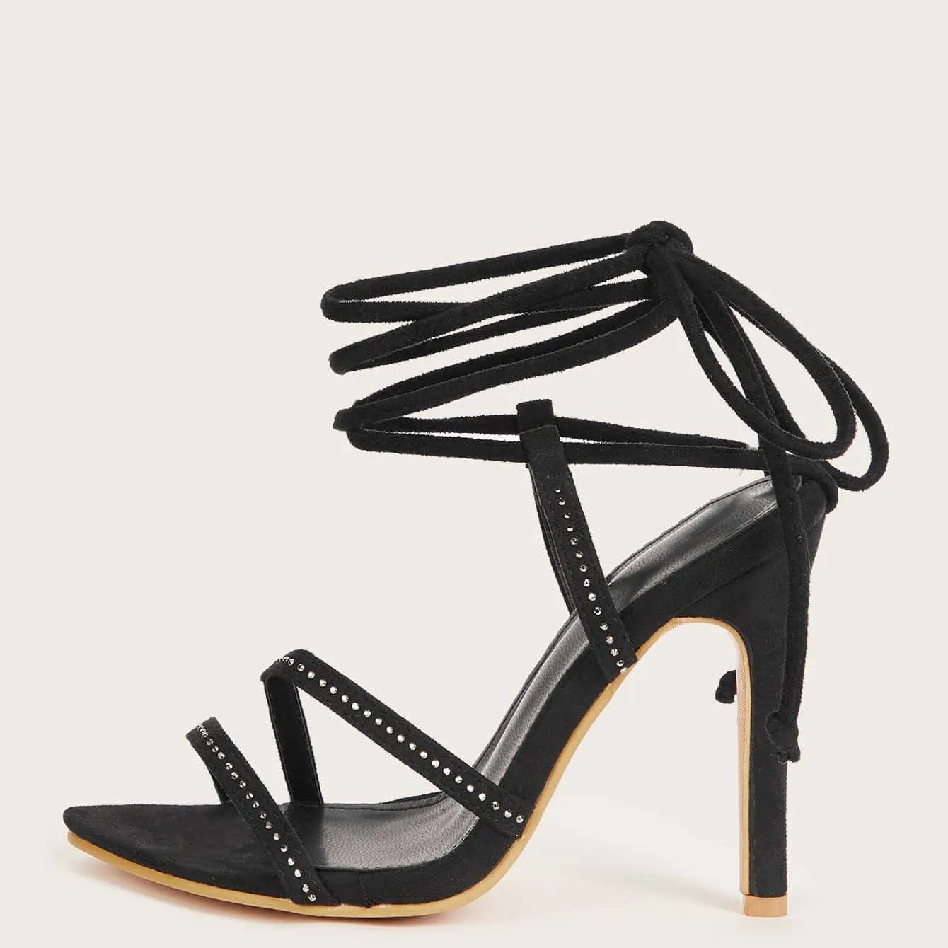 Diamond Laced Stiletto Sandals