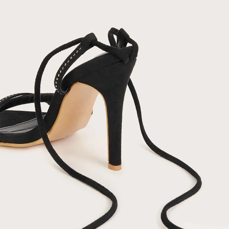 Diamond Laced Stiletto Sandals