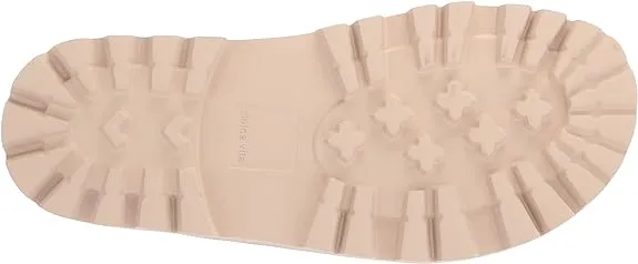 Dolce Vita Niles Caramel Multi Leather Ankle Strap Rounded Open Toe Flat Sandals