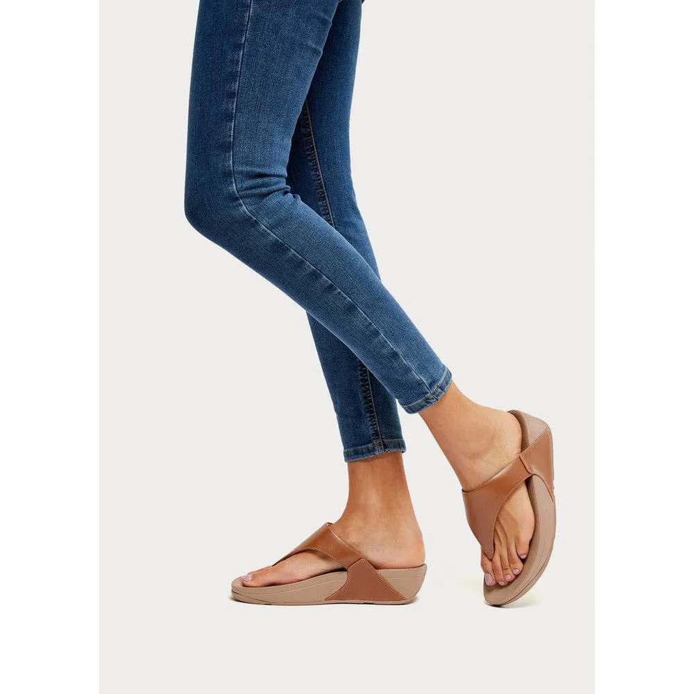 Fitflop I88-592 Lulu Leather Ladies Light Tan Toe-Post Sandals