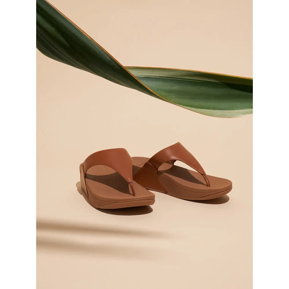Fitflop I88-592 Lulu Leather Ladies Light Tan Toe-Post Sandals