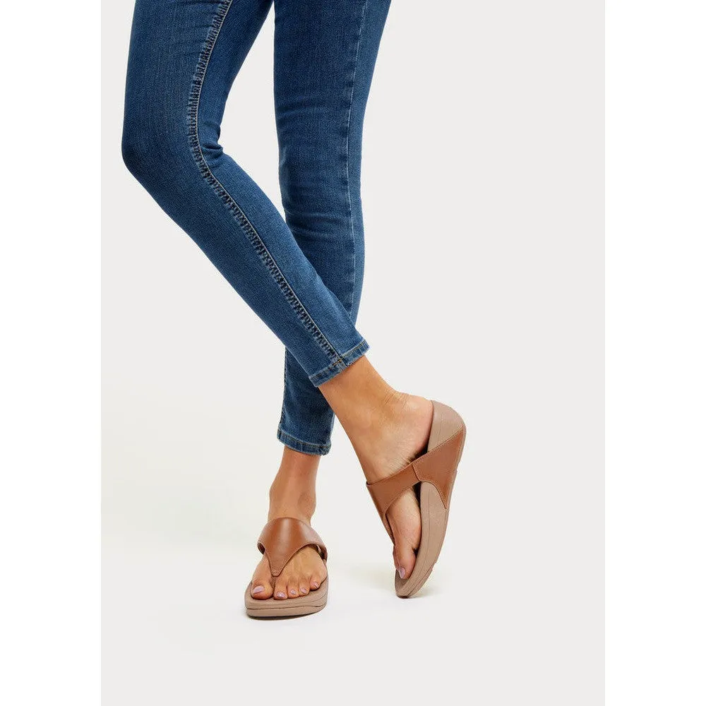 Fitflop I88-592 Lulu Leather Ladies Light Tan Toe-Post Sandals