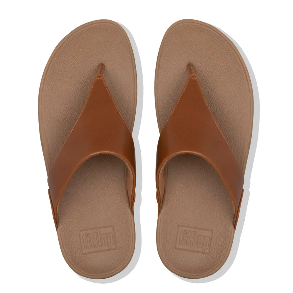 Fitflop I88-592 Lulu Leather Ladies Light Tan Toe-Post Sandals