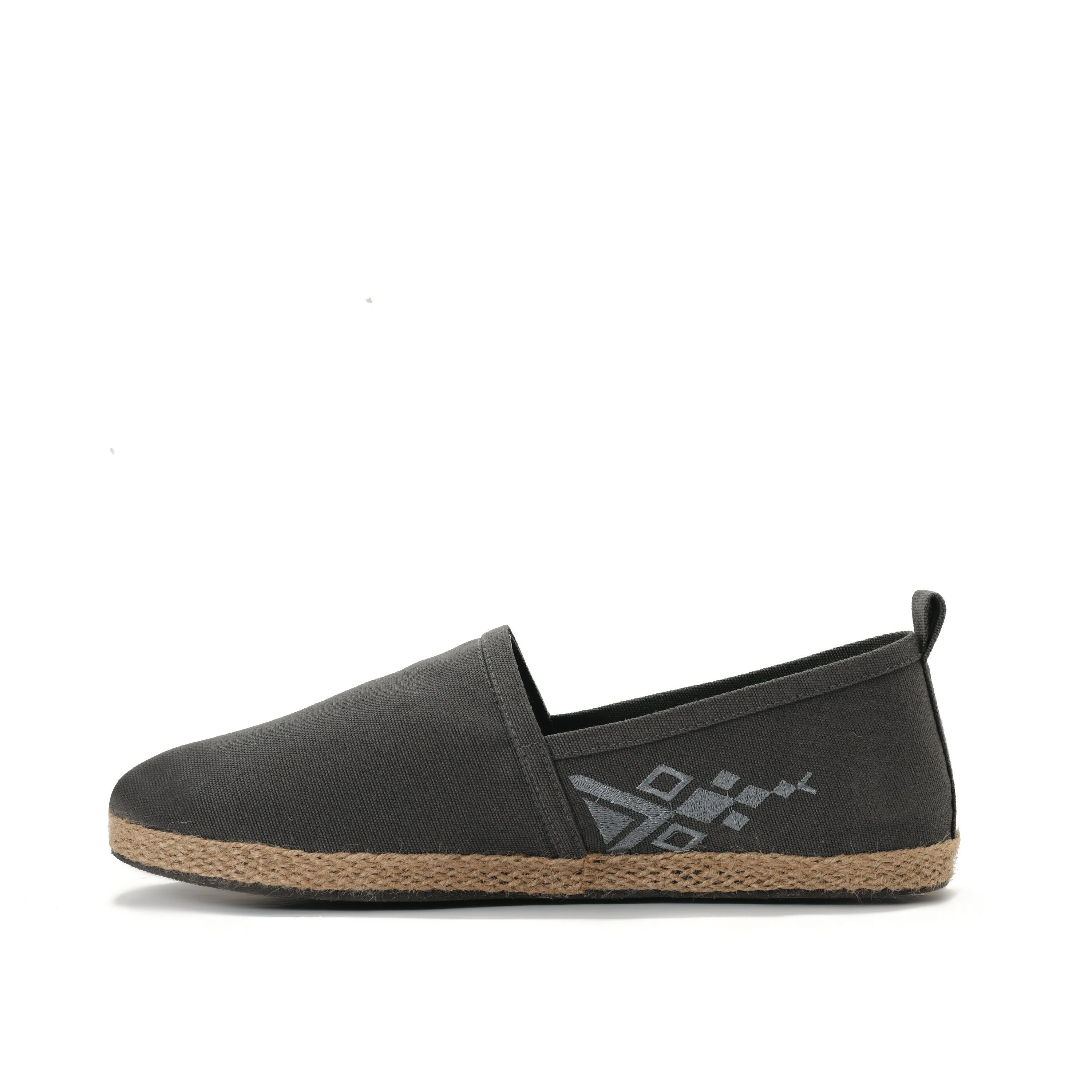 Grey men with grey embroideries  Espadrilles-7007