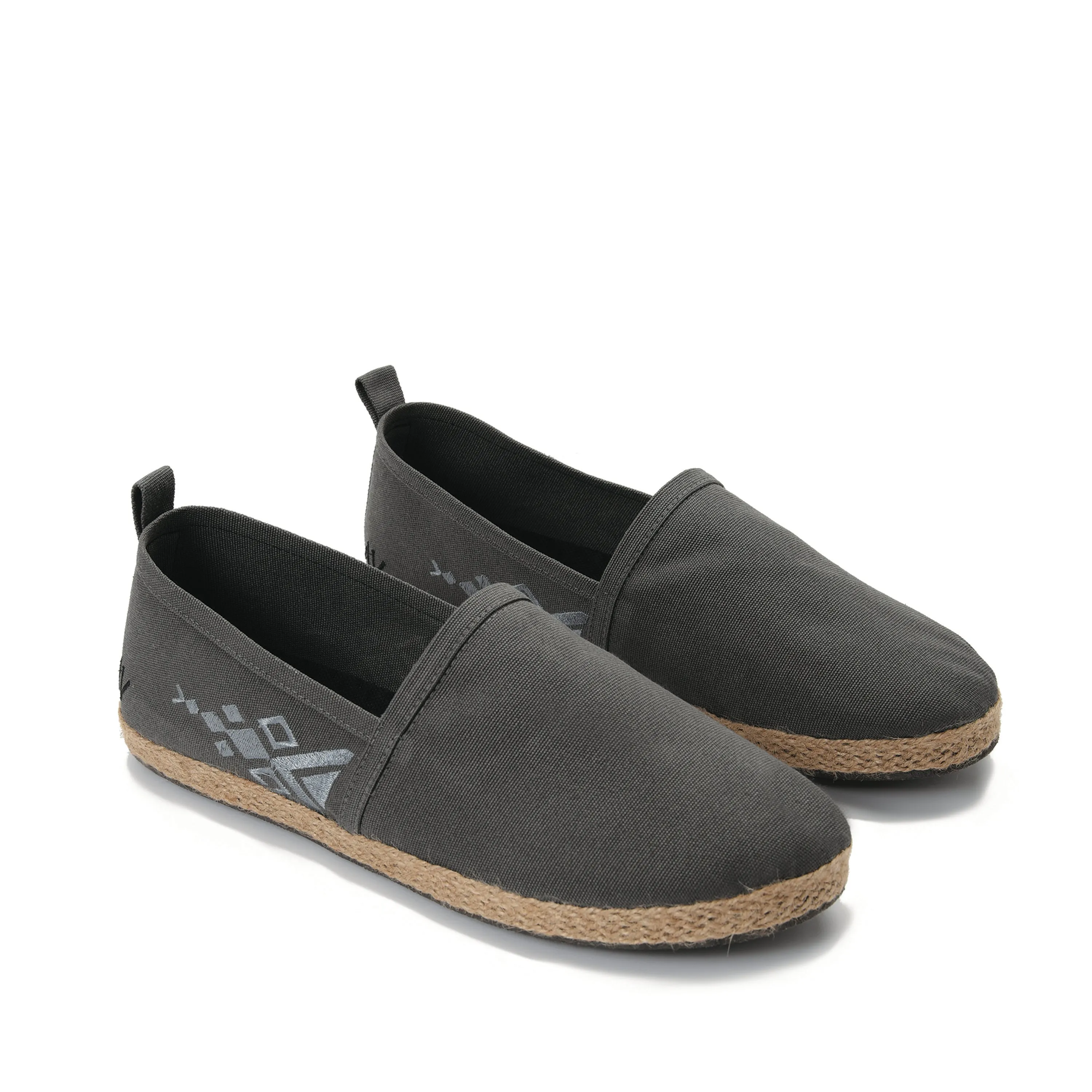 Grey men with grey embroideries  Espadrilles-7007
