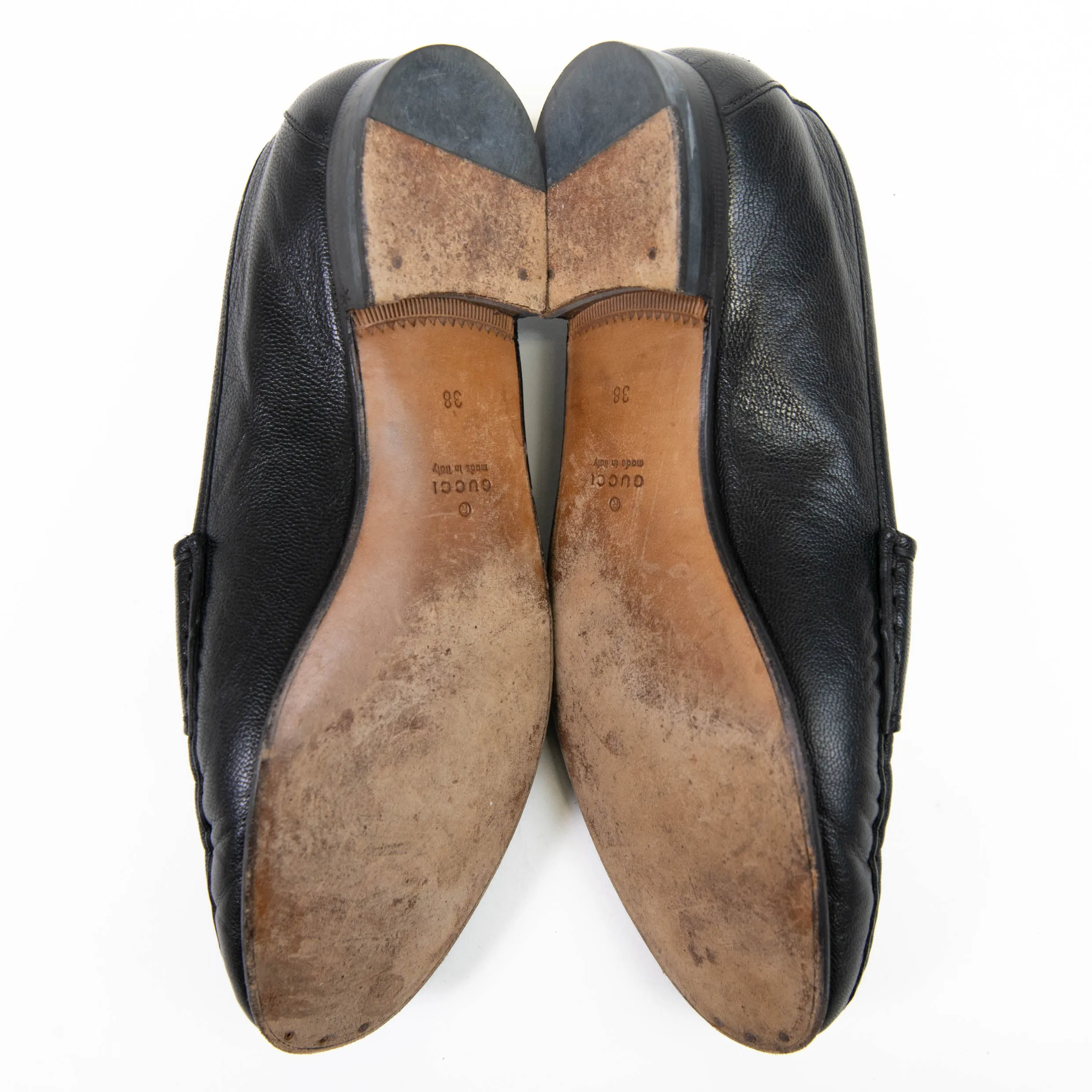 Gucci Black Calfskin Womens 1953 Horsebit Loafers 38