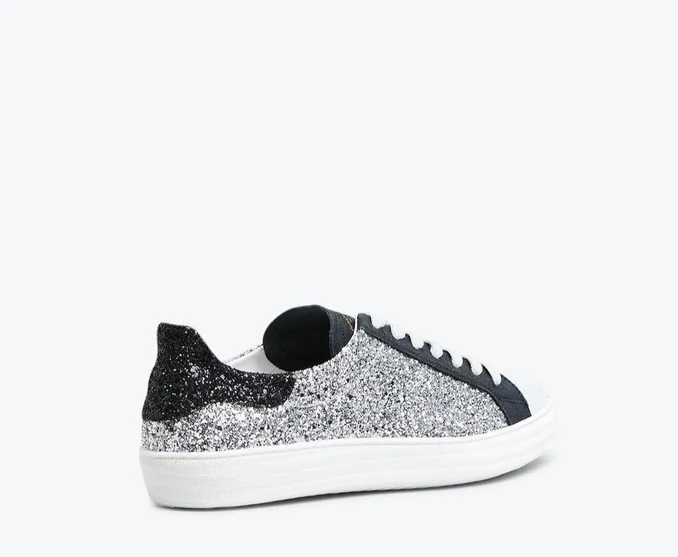 INDIANA - Silver / Blk Glitter