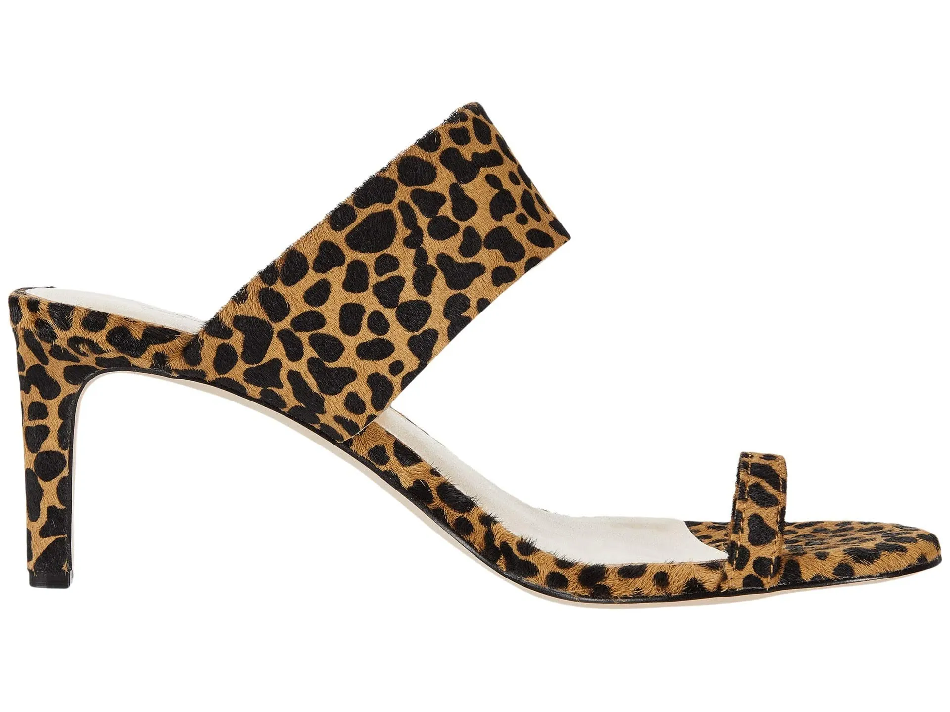 Jessica Simpson LISSAH 3 Natural Open Toe Haircalf Toe-Loop Slide Mule Sandals
