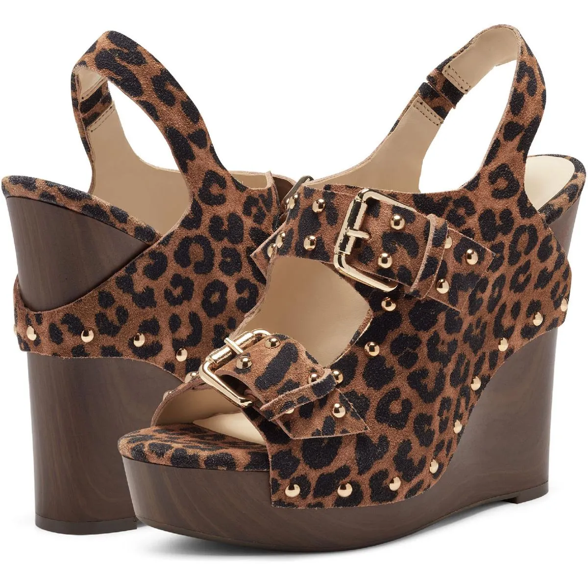 Jessica Simpson Tymina Women's Studded Leather Platform Wedge Sandals