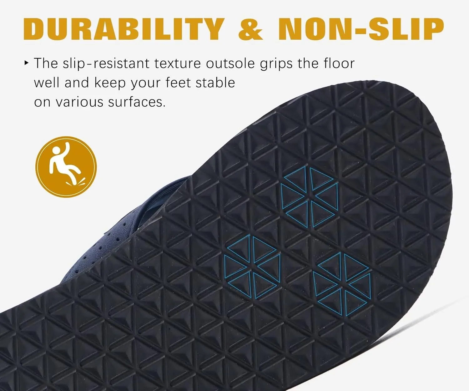 KuaiLu Men's Yoga Mat Leather Flip Flops with Arch Support Comfortable Cushion Walking Thong Sandals Slip On Indoor Outdoor