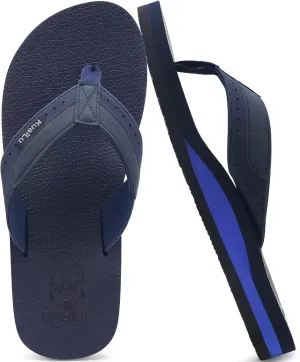 KuaiLu Men's Yoga Mat Leather Flip Flops with Arch Support Comfortable Cushion Walking Thong Sandals Slip On Indoor Outdoor