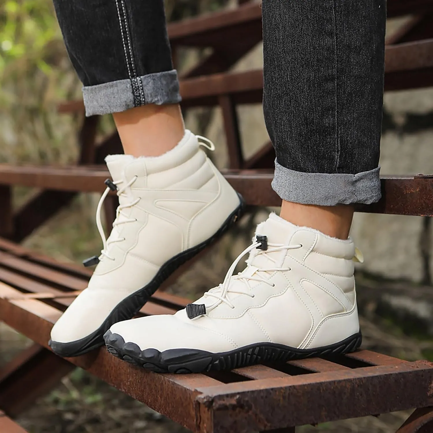 Men's Work Boots Soft Toe Hiking Sneakers Boot with Comfort Womens Workout Shoes Waterproof Wide Outdoor Shoes Slip on Loafers Hike Grounded Footwear