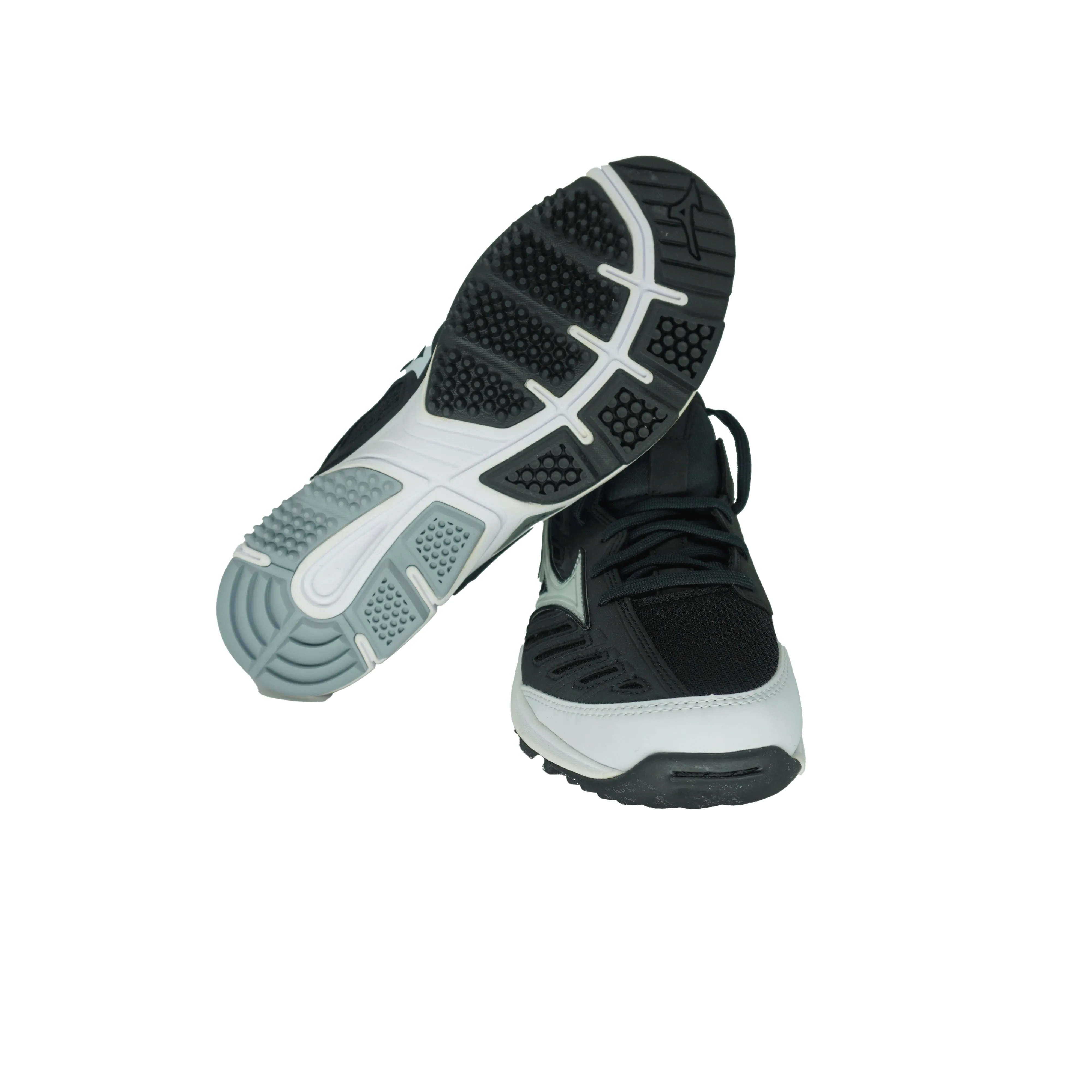 Mizuno Women's Players Trainer 2 Softball Turf Shoes Black White Size 10