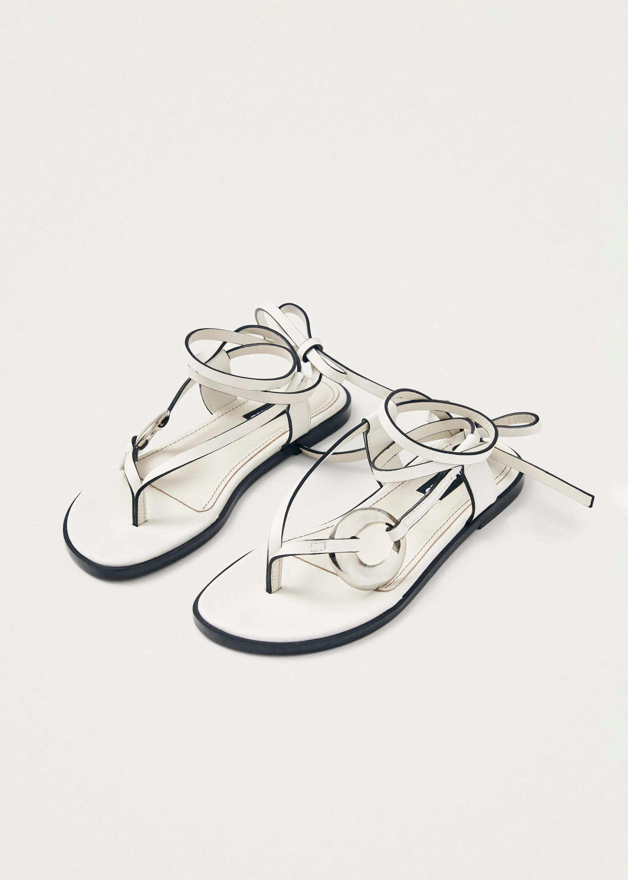 Morosia White Leather Sandals