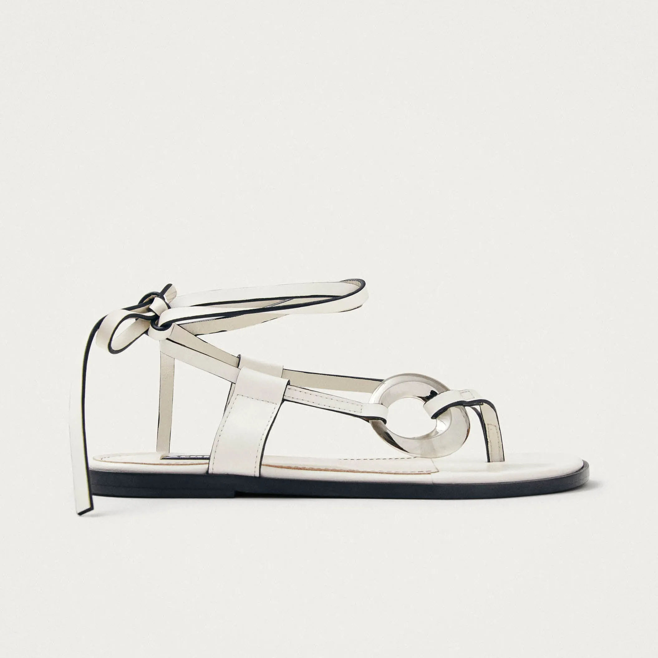 Morosia White Leather Sandals