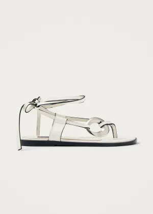 Morosia White Leather Sandals