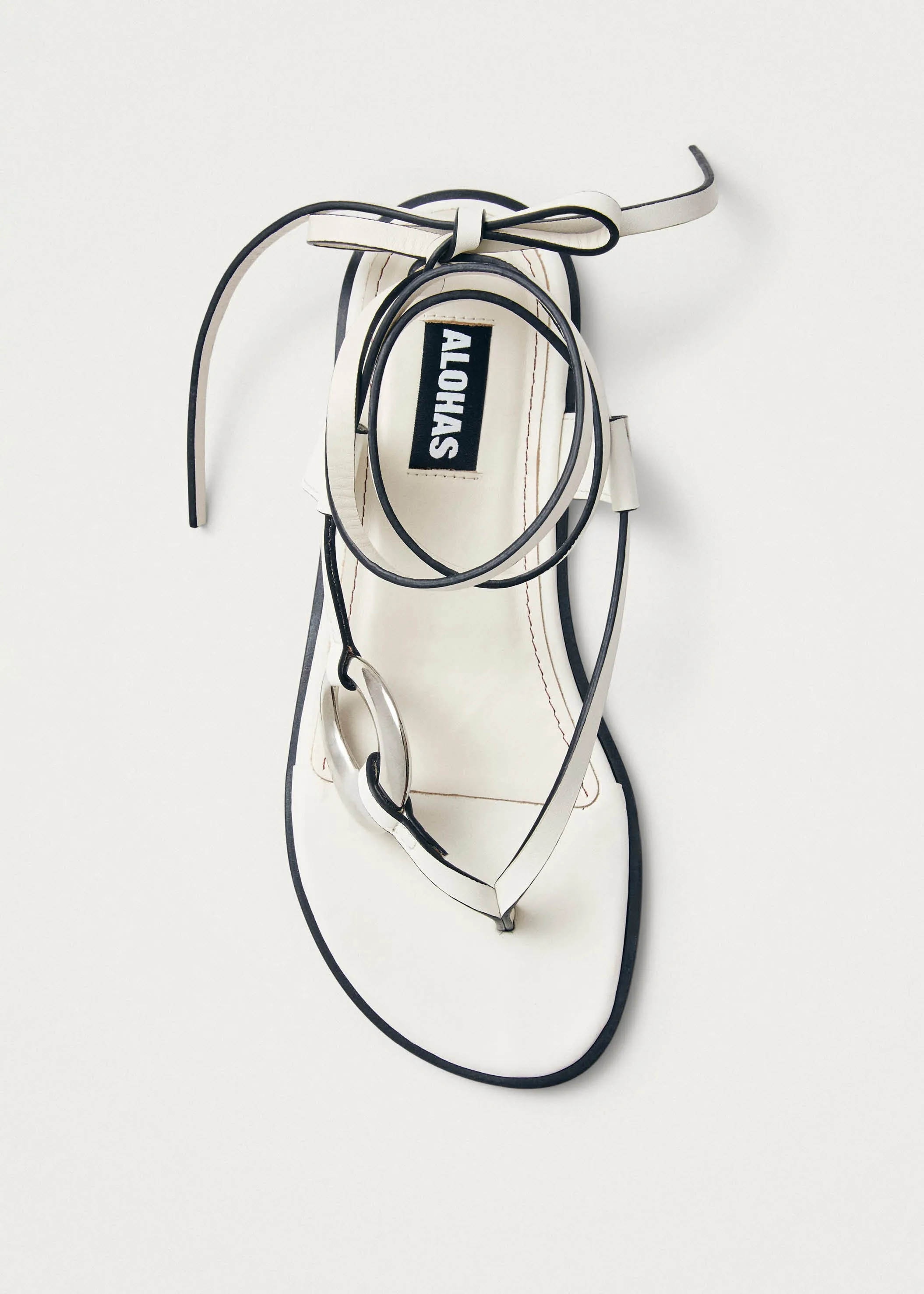 Morosia White Leather Sandals