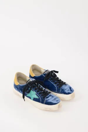 Navy & Multicolour Velvet May Sneaker