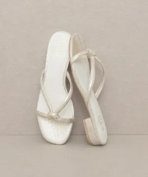 Oasis Society Ada - Delicate Knotted Flat Gold Sandals