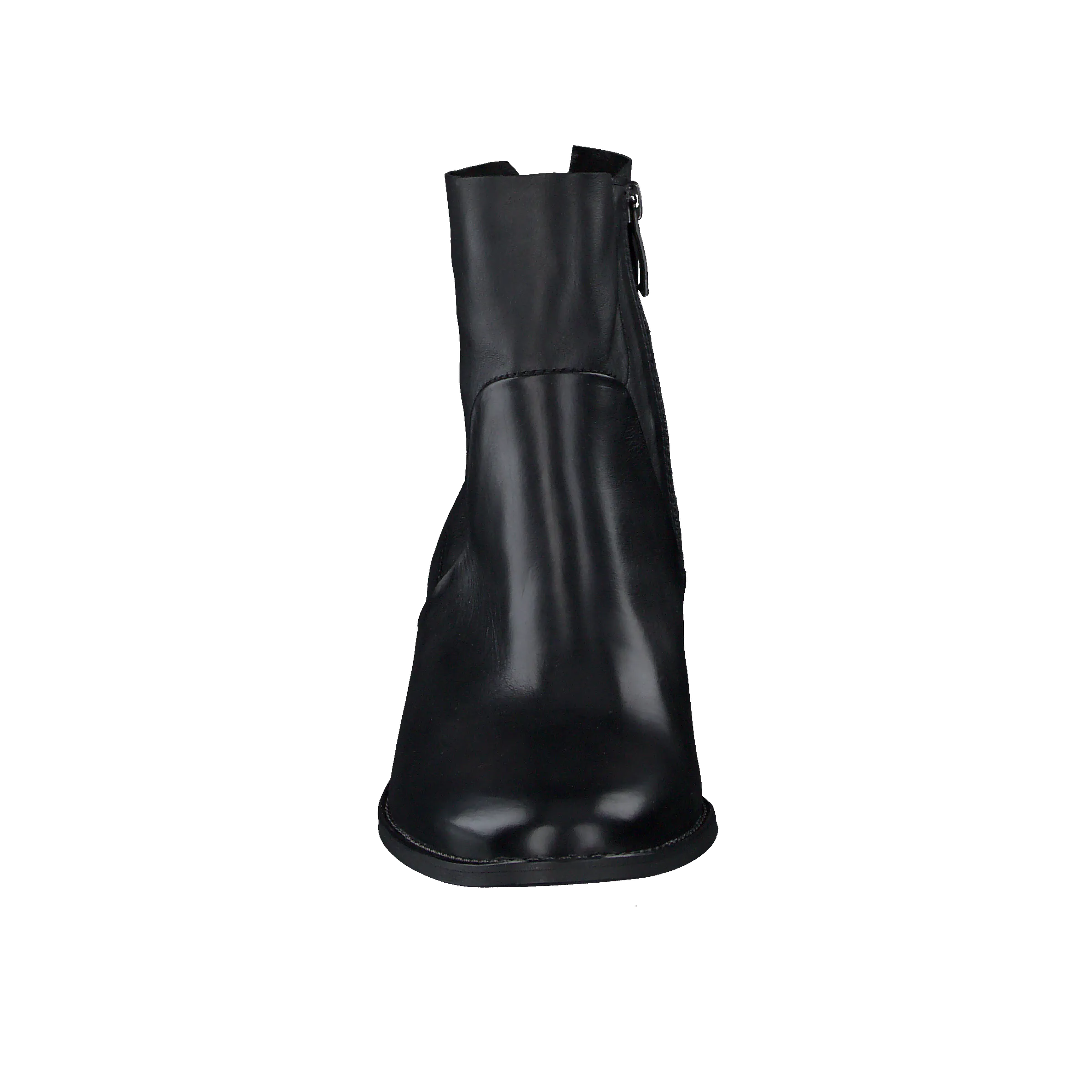 Paul Green Black Leather Ankle Boot 9025