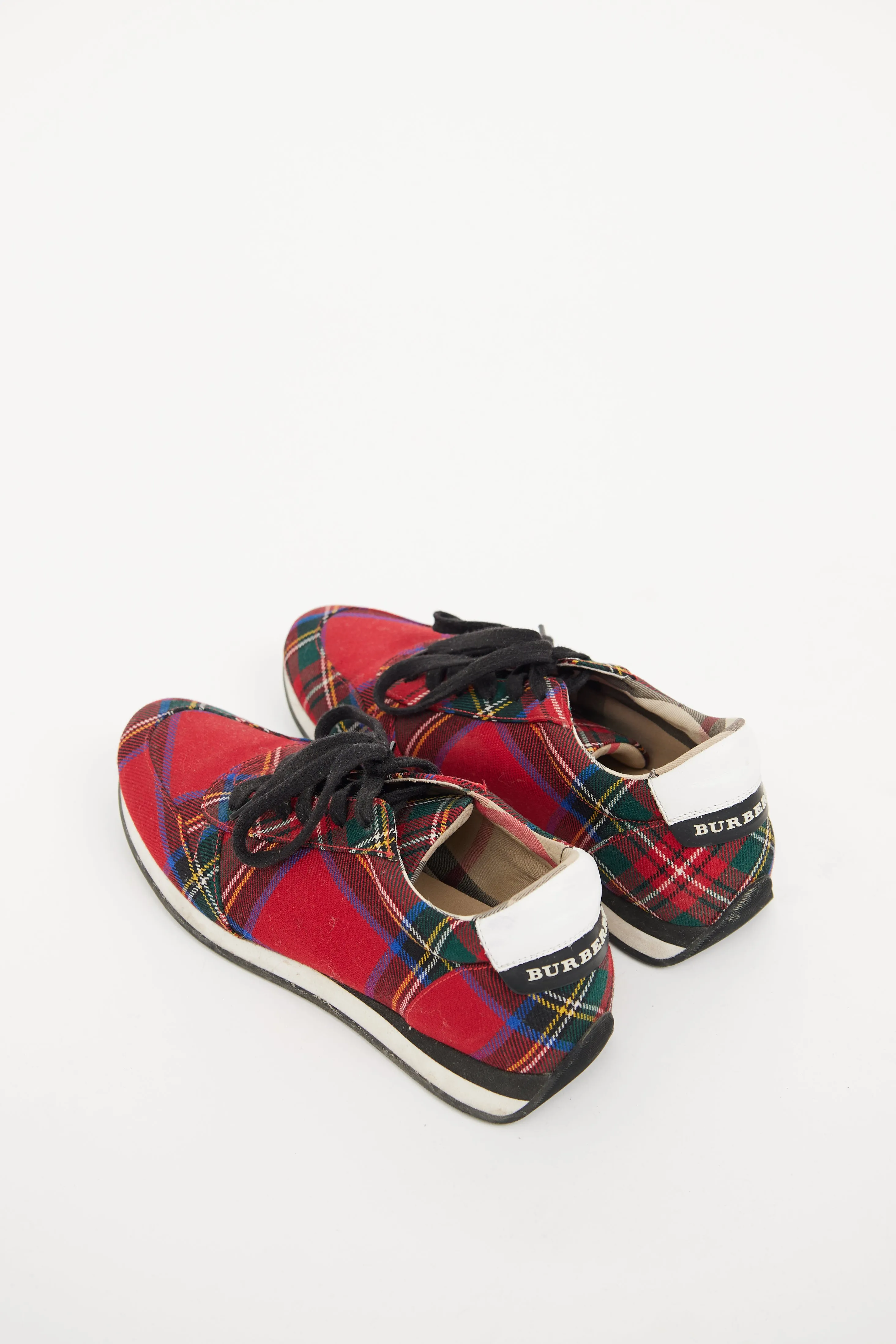 Red & Multicolour Tartan Sneaker