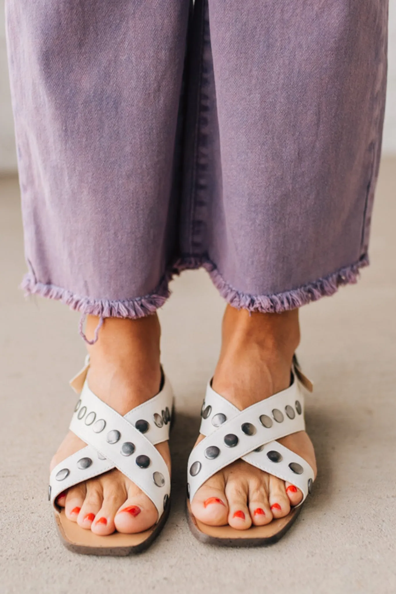 Sailey Studded Criss Cross Sandals