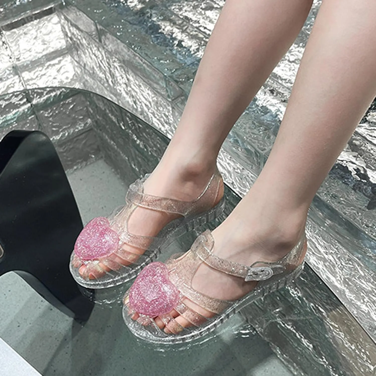 Sandals for Girls Cute Closed Toe Princess Costume Summer Dress Shoes Water Beach Flat Sandal Gladiator Footwear
