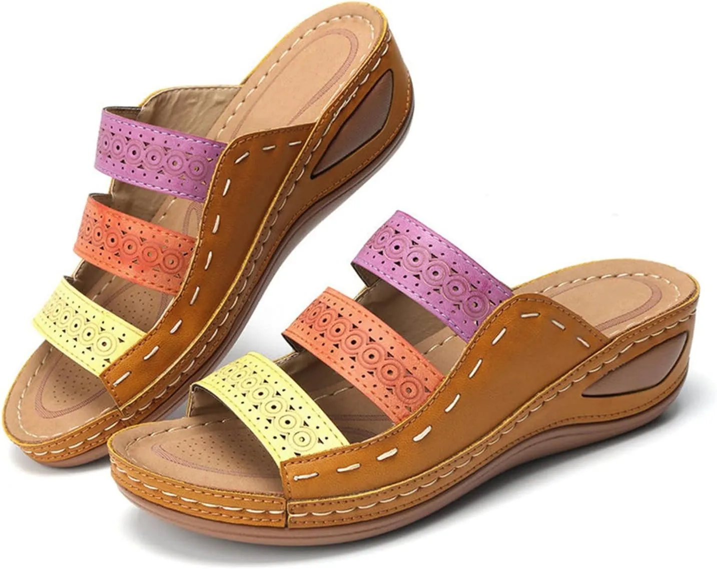 Sandals Women Comfortable, Womens Comfy Orthotic Sandals Comfortable Orthopedic Sandals Arch Support Slide Sandals