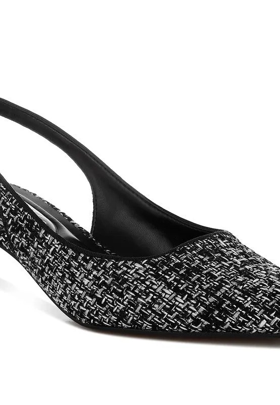 Simple Sophistication Kitten Heel Slingback