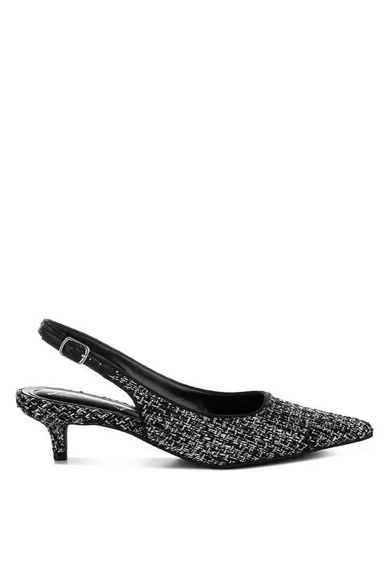 Simple Sophistication Kitten Heel Slingback