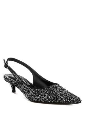 Simple Sophistication Kitten Heel Slingback