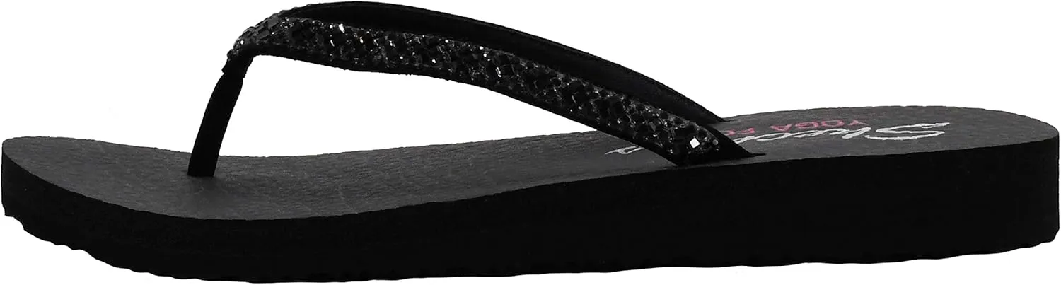 Skechers Women's Meditation Perfect 10 Square Rhinestone Embellished Thong