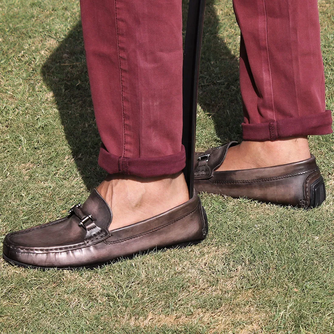 Steel Grey Patina Loafers