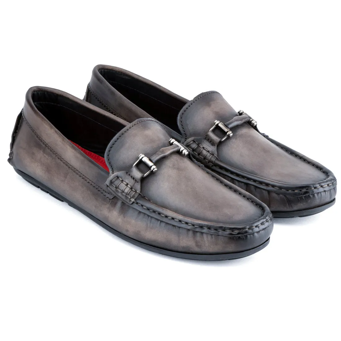 Steel Grey Patina Loafers