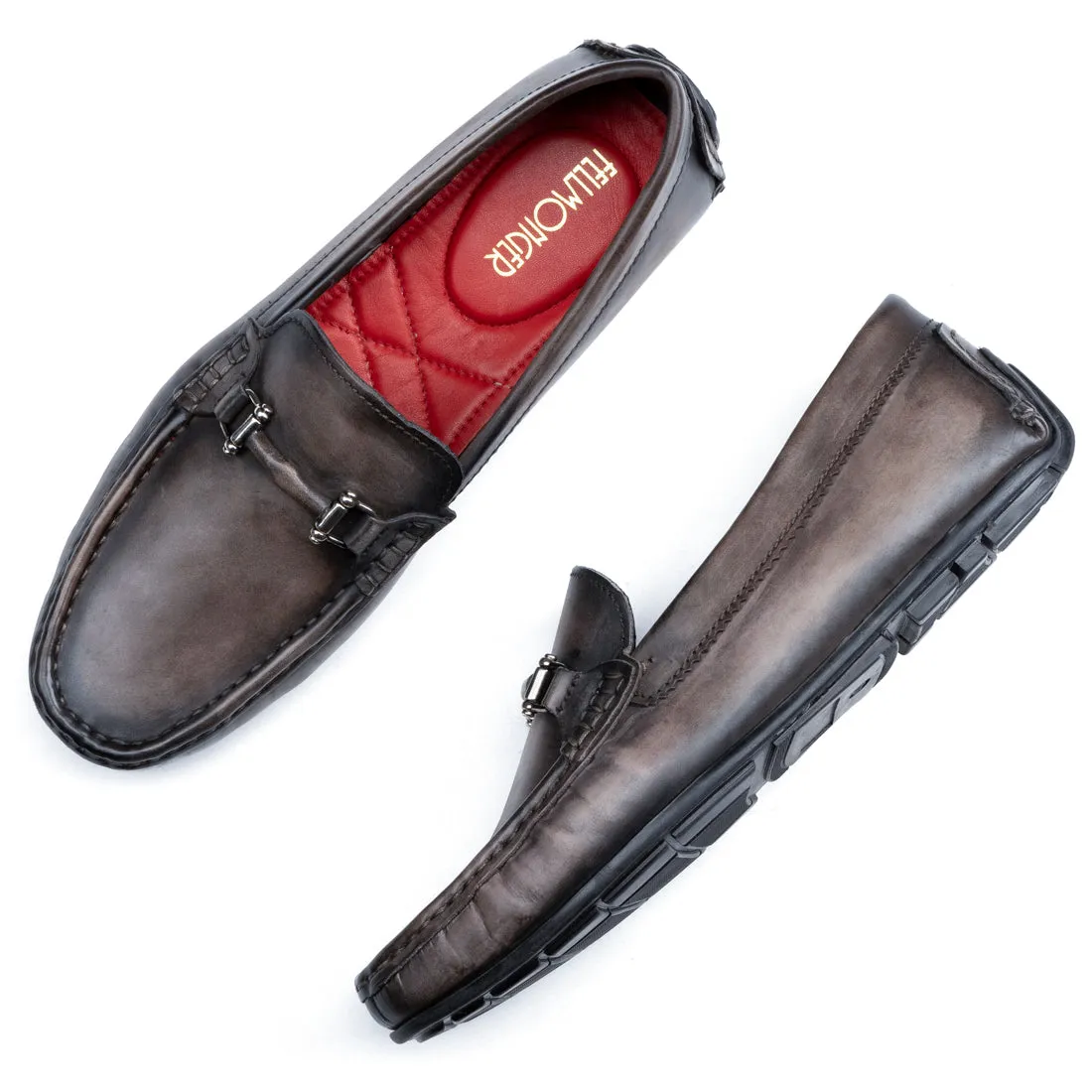 Steel Grey Patina Loafers
