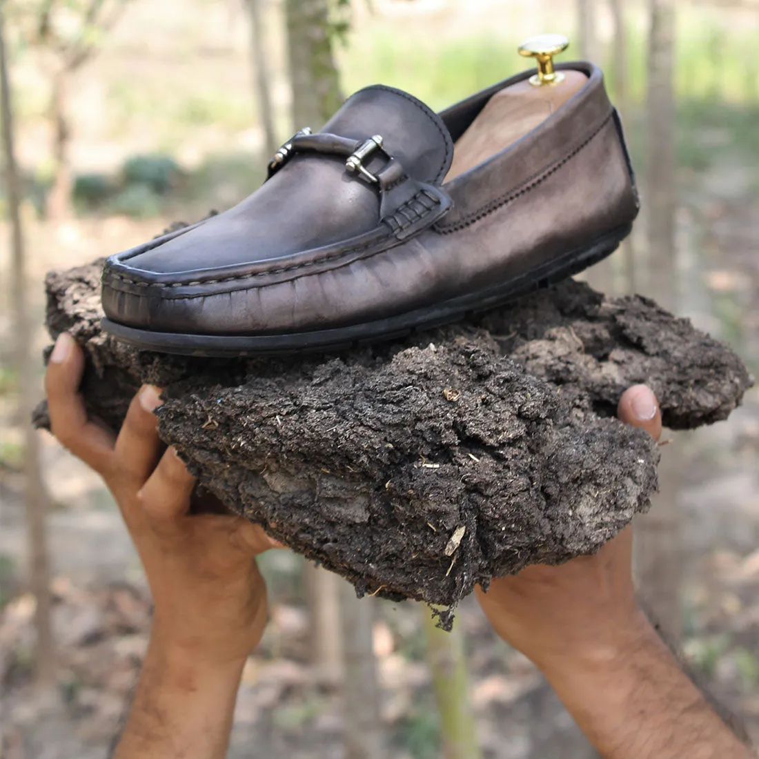 Steel Grey Patina Loafers