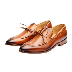 Tan Knot Loafers